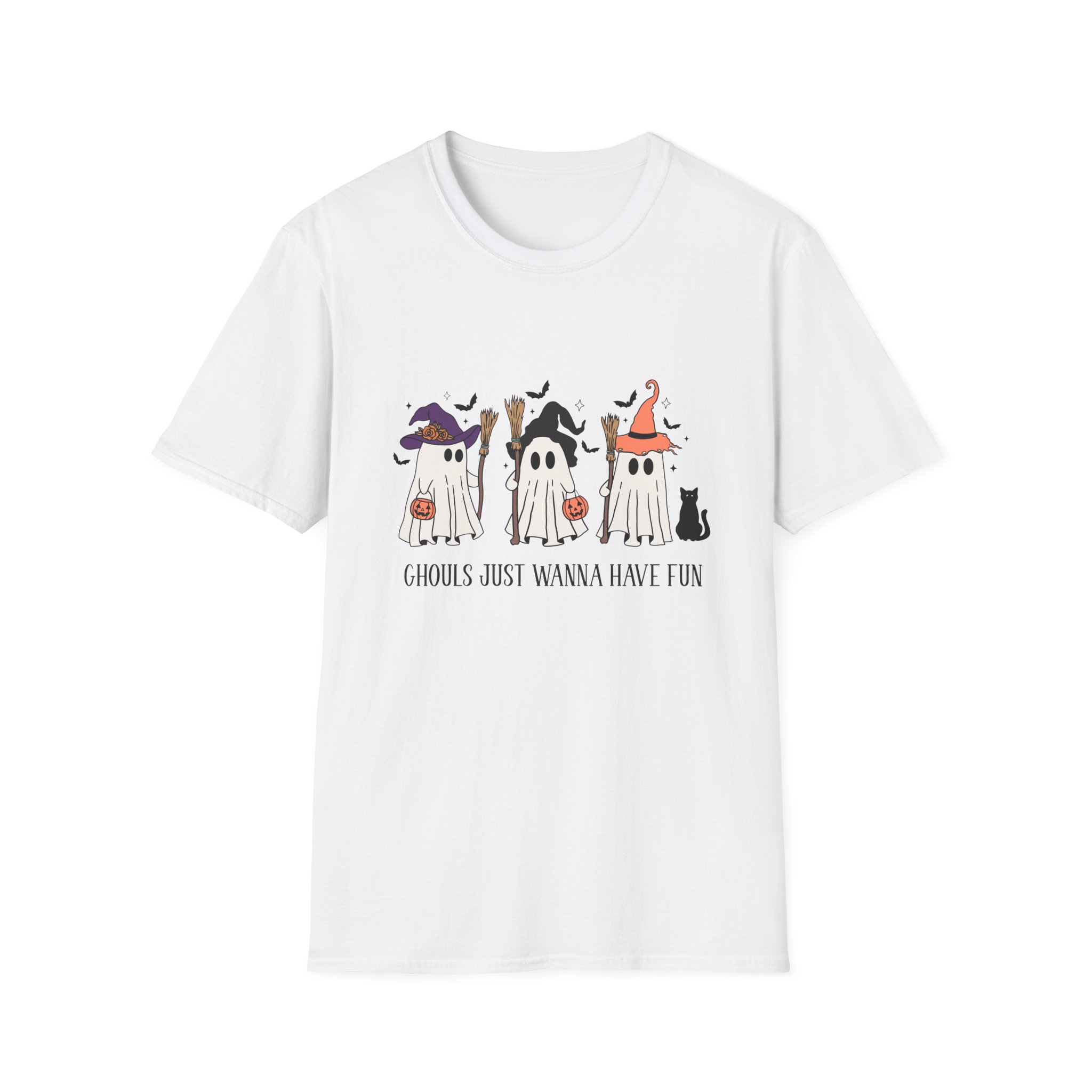Ghouls Just Want to Have Fun Halloween Ghost Womens Graphic Tee Shirt 1 Ghouls Just Want to Have Fun Halloween Ghost Womens Graphic Tee Shirt