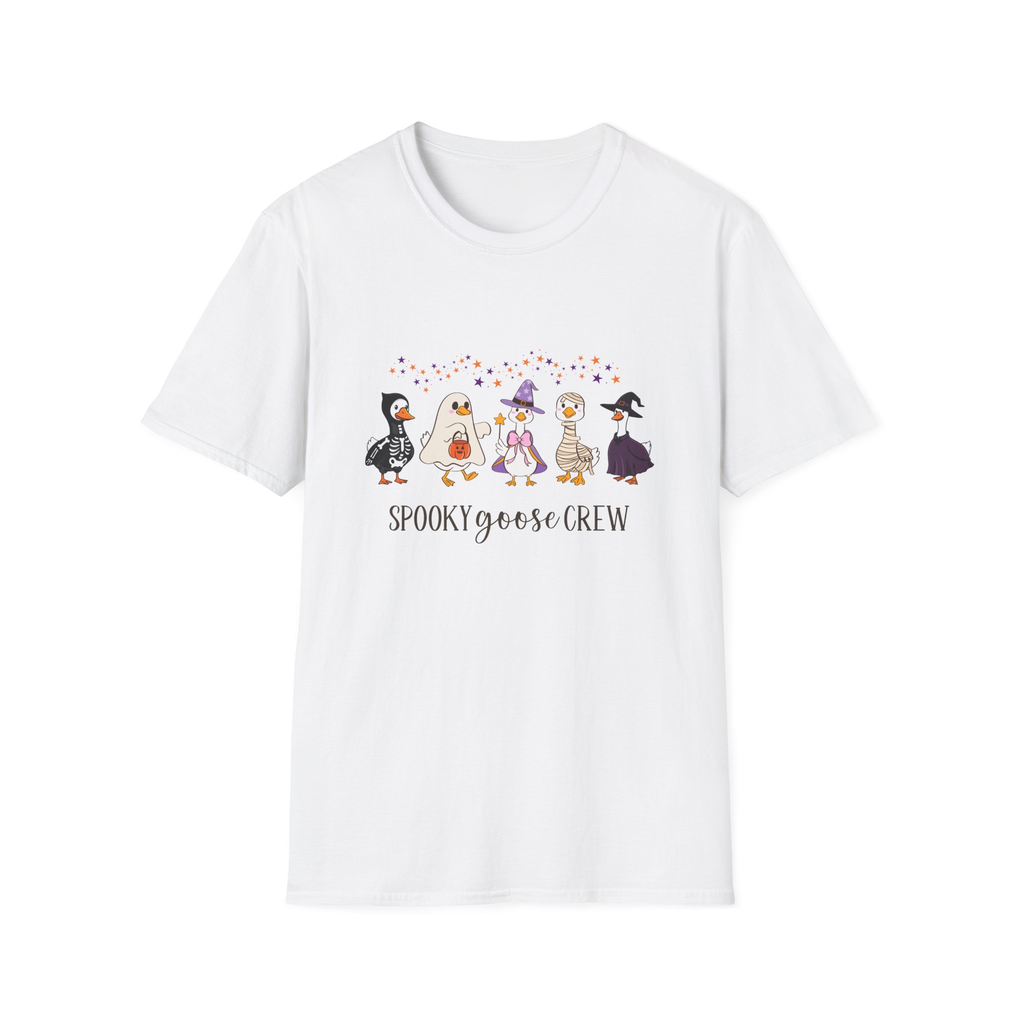 Spooky Goose Crew Halloween Ghost Womens Graphic Tee Shirt 5 Spooky Goose Crew Halloween Ghost Womens Graphic Tee Shirt