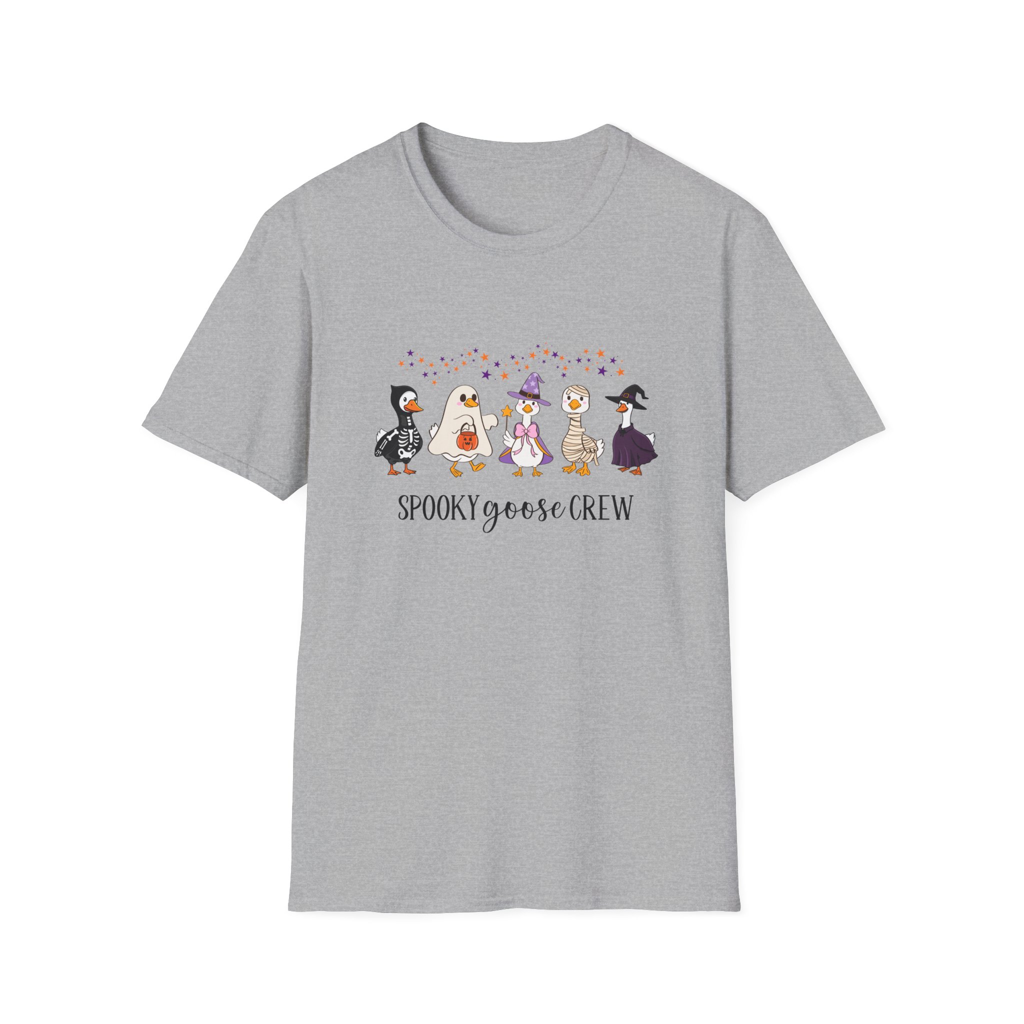 Spooky Goose Crew Halloween Ghost Womens Graphic Tee Shirt 3 Spooky Goose Crew Halloween Ghost Womens Graphic Tee Shirt - Image 3