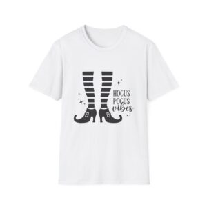 Hocus Pocus Witch Feet Halloween Womens Graphic Tee Shirt