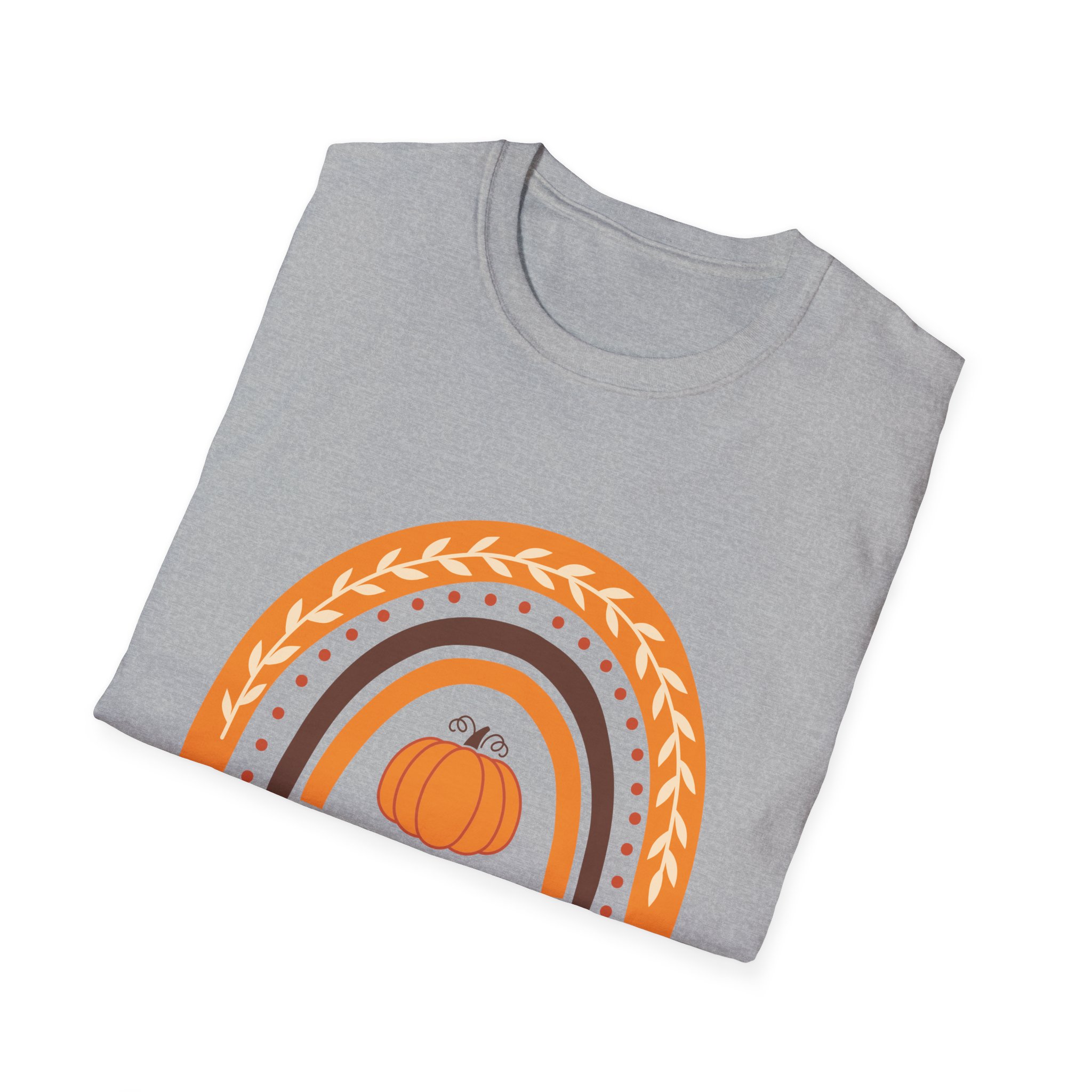 Tis the Season Pumpkin Rainbow Ghost Womens Graphic Tee Shirt 8 Tis the Season Pumpkin Rainbow Ghost Womens Graphic Tee Shirt - Image 8