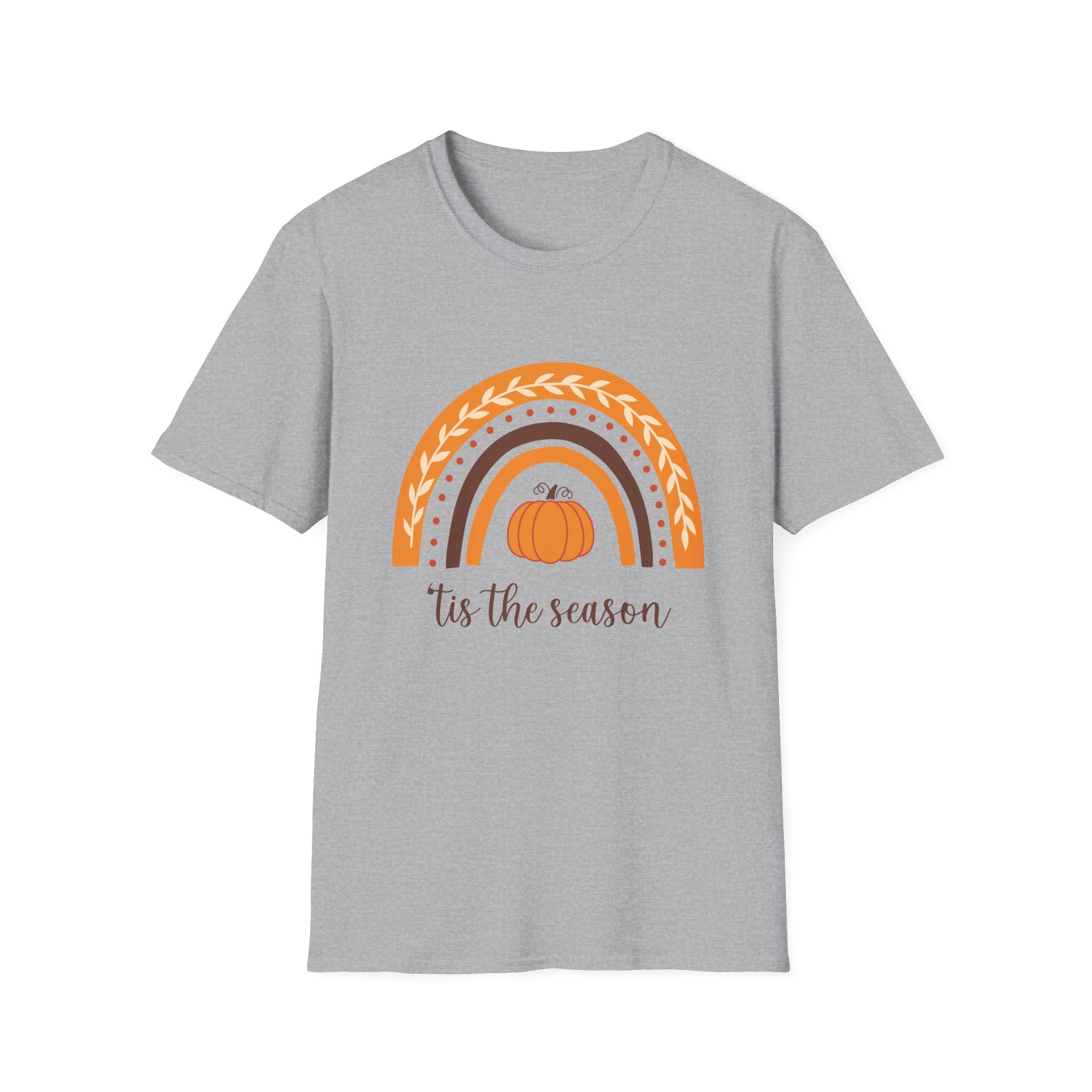 Tis the Season Pumpkin Rainbow Ghost Womens Graphic Tee Shirt 5 Tis the Season Pumpkin Rainbow Ghost Womens Graphic Tee Shirt - Image 5