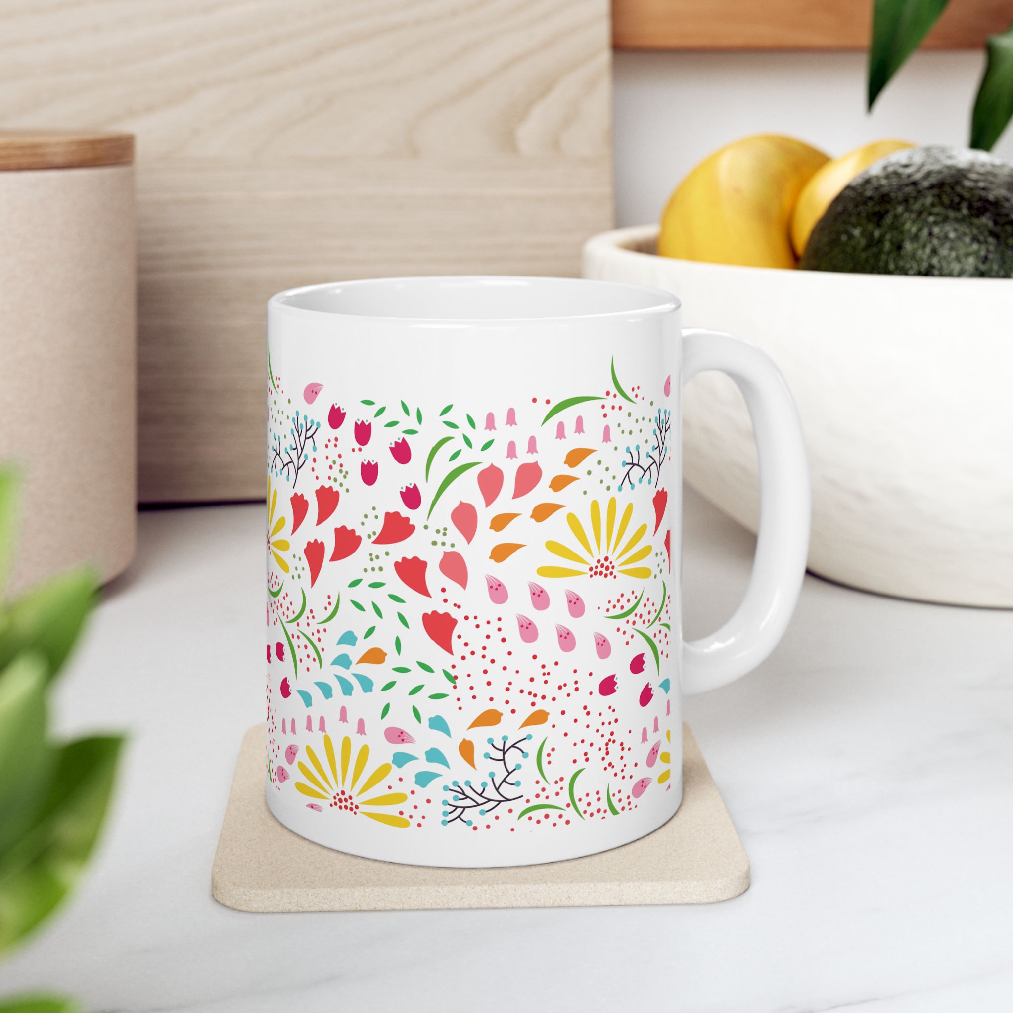 Do More of What Makes You Happy Floral Inspirational Mug 2 Do More of What Makes You Happy Floral Inspirational Mug - Image 2